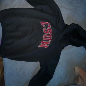 Black champion, California State University Northridge sweater